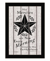 His Mercies Are New Every Morning 1 Black Framed Print Wall Art
